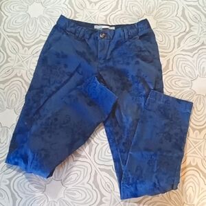LOGG Blue print pixie ankle pants sz 6 Womens Summer Wear Office Casual